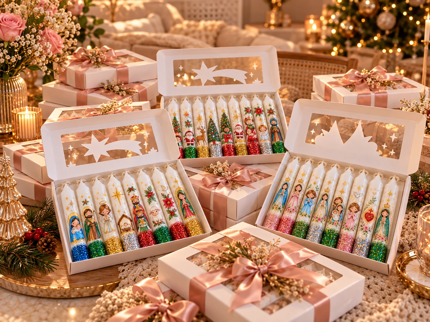 Examples of candle sets ready to sell
