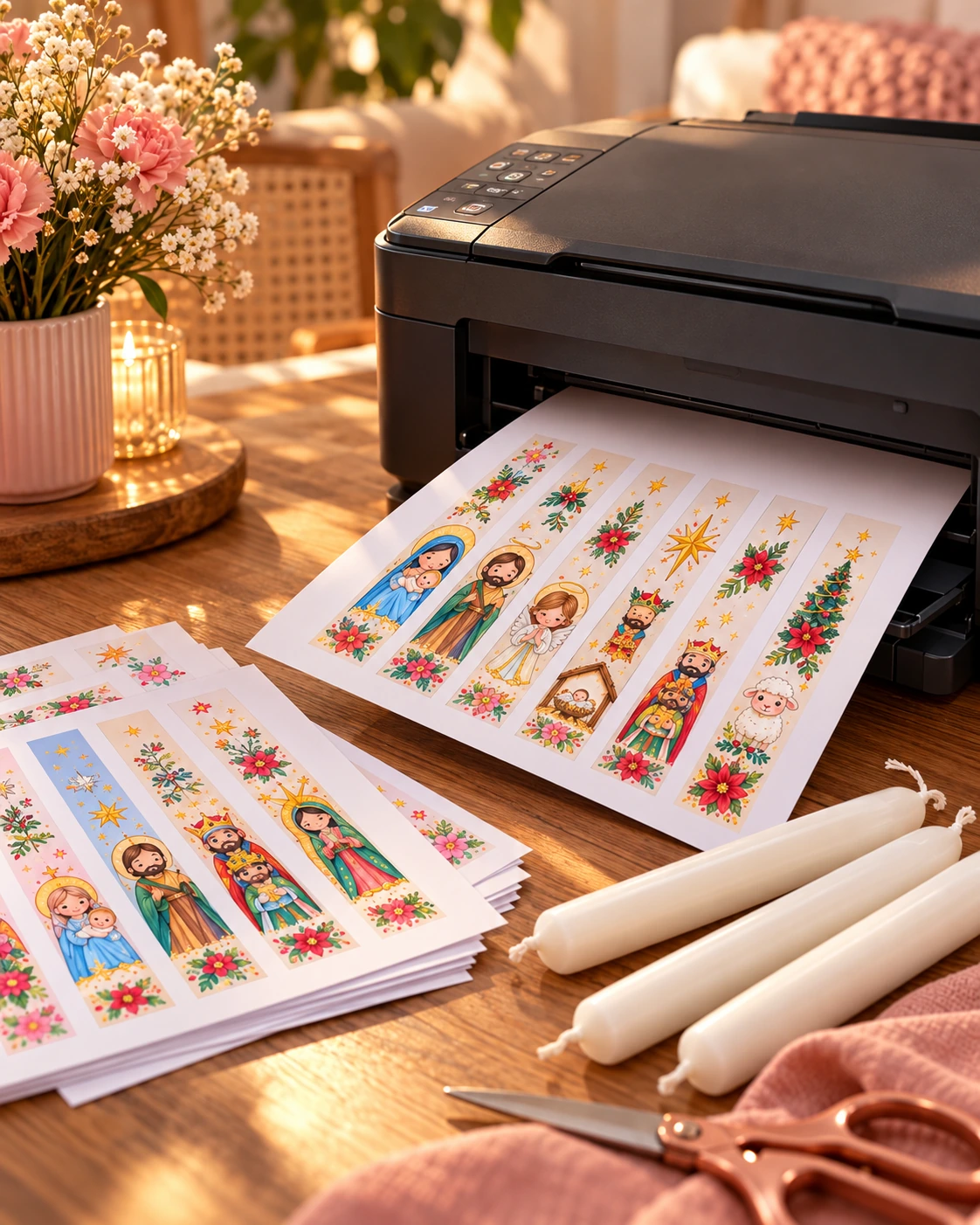 Regular printer printing a design