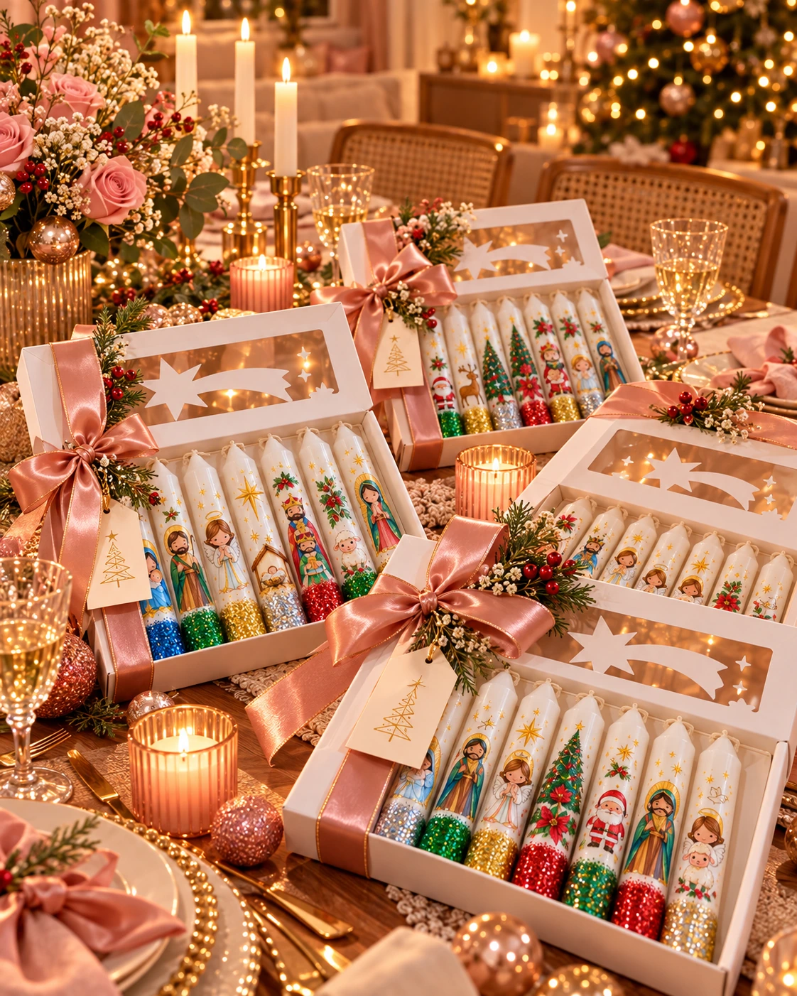 Christmas candle sets for gifts and orders
