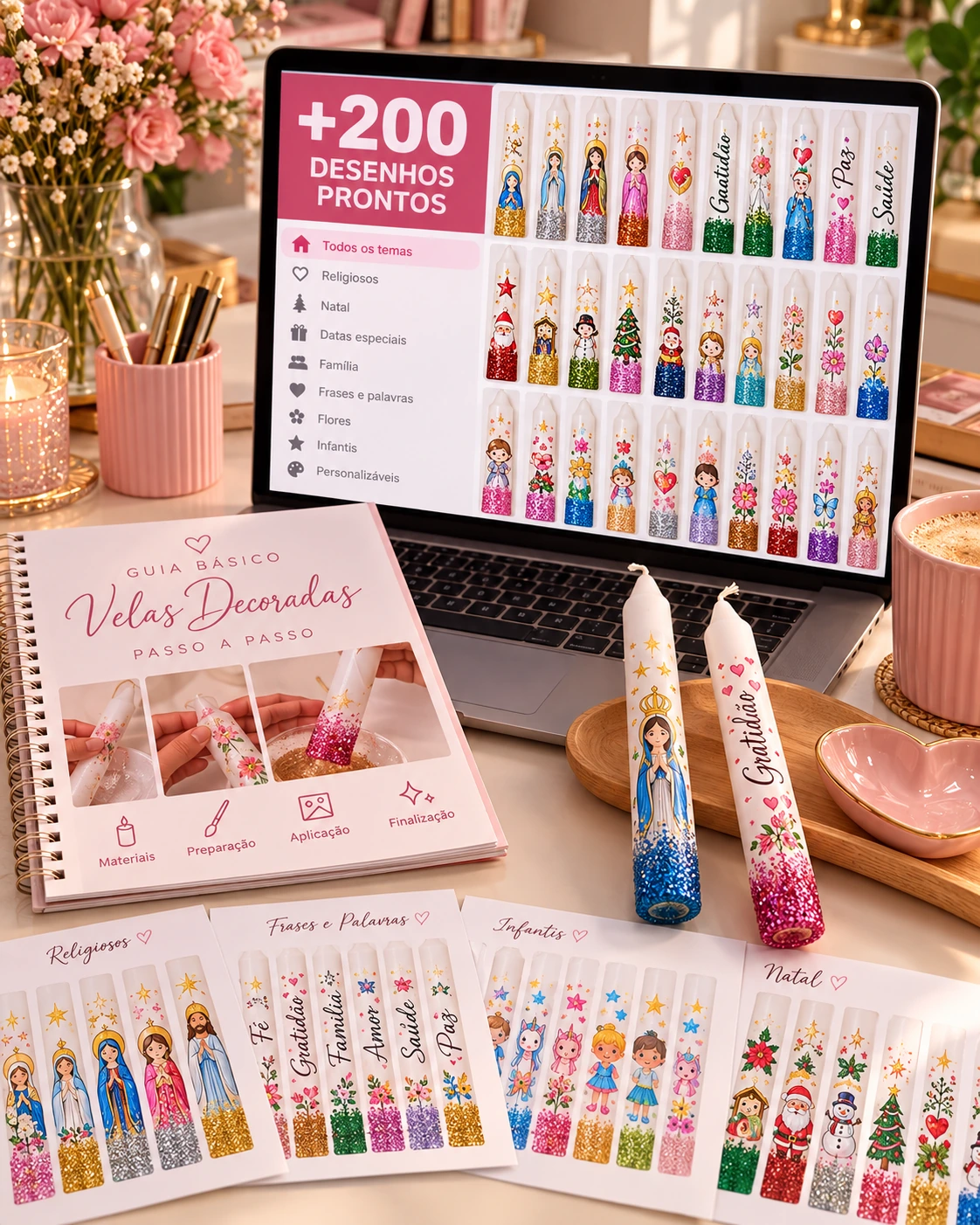 ESSENTIAL CANDLE ART KIT — sample files and candle examples